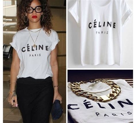 celine t shirt buy online authentic|celine t shirt rihanna.